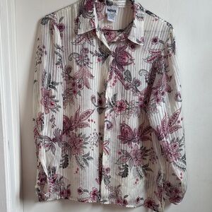 Floral Button-Up Blouse